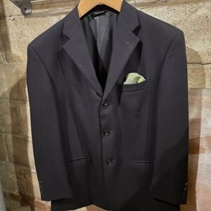 Three-Button Navy Blazer 40S